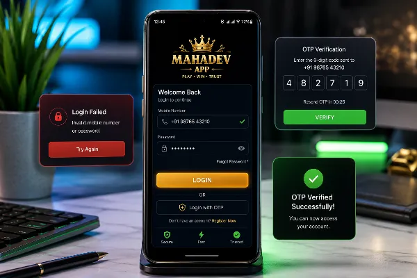 Modern app login with OTP validation