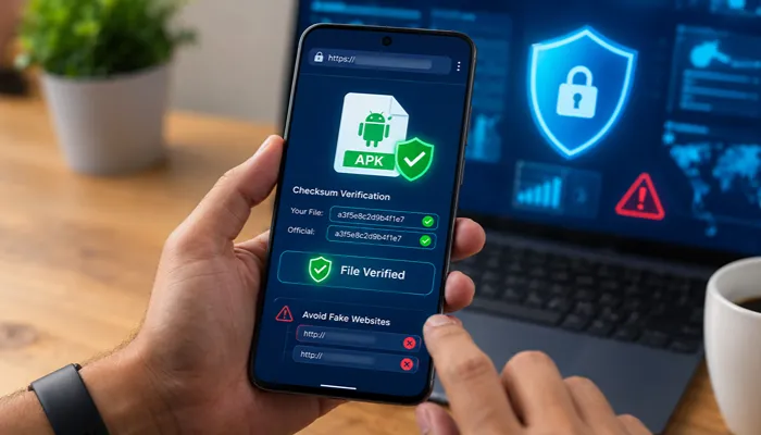 How to Verify the Official Parimatch APK Before Installing Checking APK checksum and official website before Android installation.