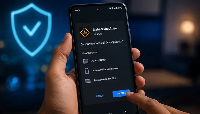 Mahadev Book App Latest Version Update and Security Tips Installing the Mahadev Book APK on an Android phone step by step.